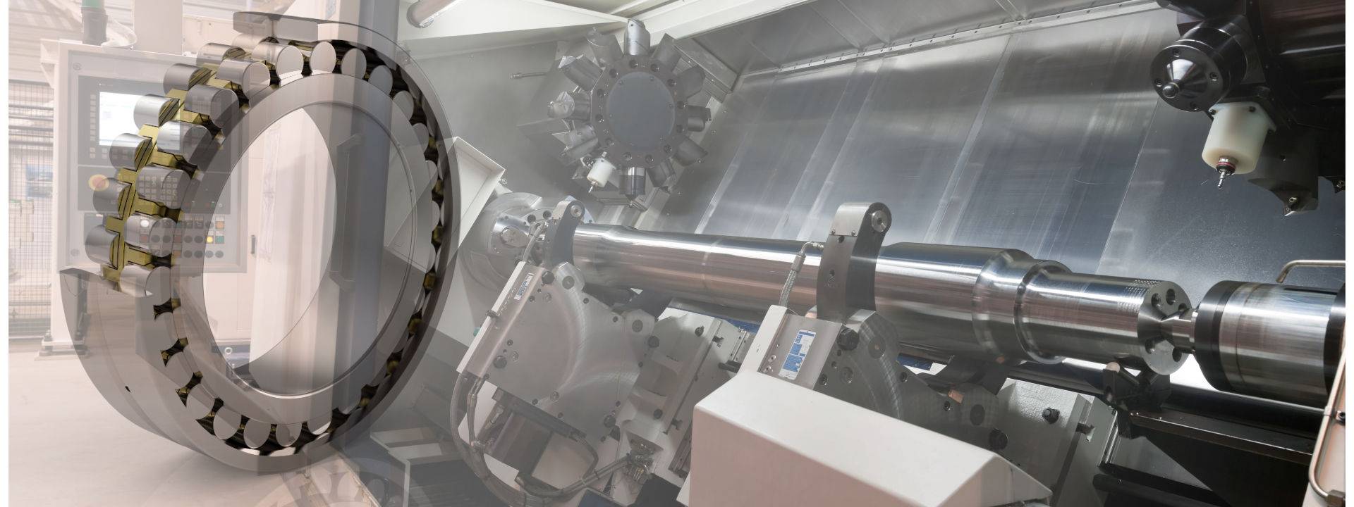 Picture of a tooling machine with a double row cylindrical roller bearing