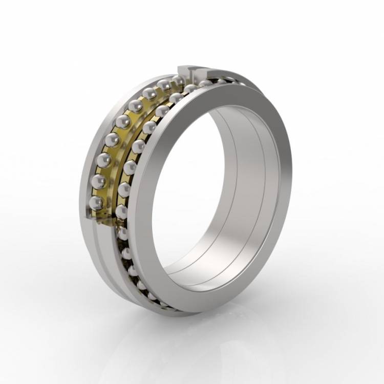 Photo of a high precision double direction axial angular ball bearing