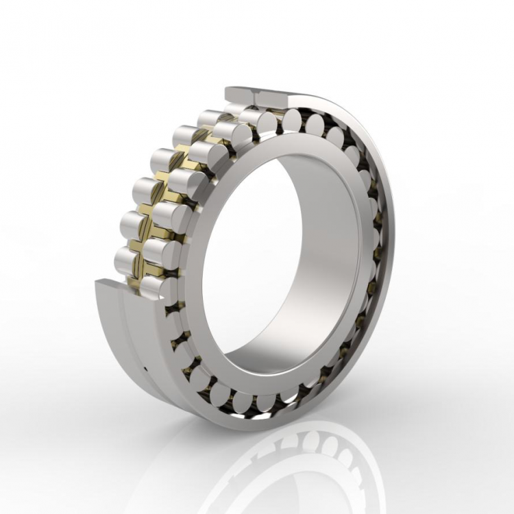 Photo of a double row high-precision cylindrical roller bearing with tapered bore in NN design