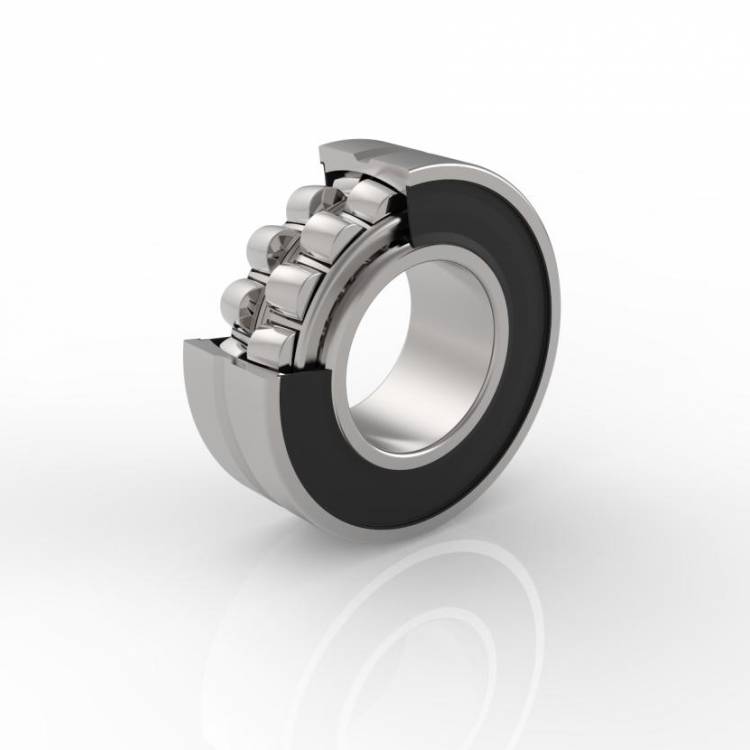 Photo of a sealed self aligning roller bearing in special dimensions and with special grease